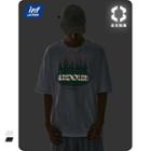 Reflective Fire-print Loose T-shirt