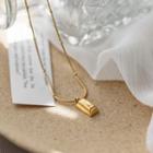 Stainless Steel Gold Bar Pendant Necklace Necklace - Gold Bar - Gold - One Size