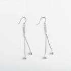 925 Sterling Silver Dangle Earring 1 Pair - White Gold - One Size