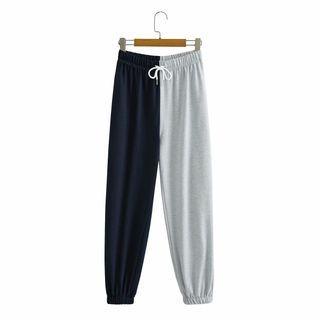 Two-tone High-waist Jogger Sweatpants