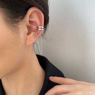 Chained Layered Alloy Cuff Earring