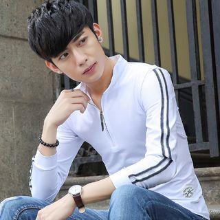 Half Zip Long Sleeve T-shirt