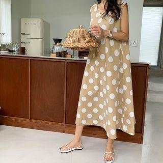 Polka-dot Long Swing Dress