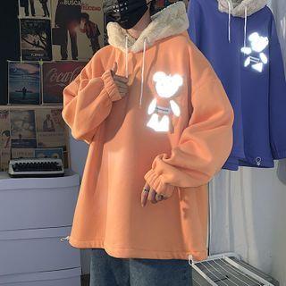 Long-sleeve Faux-fur Hooded Top