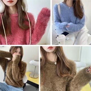 Furry Crew-neck Sweater