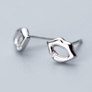 925 Sterling Silver Mini Lips Earring