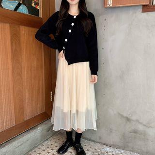 Knit Top / Mesh Skirt