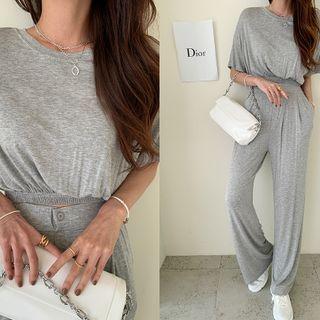 Blouson Top & Matching Pants Set