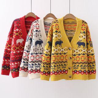 Deer Print Cardigan
