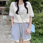 Short-sleeve Printed Ringer T-shirt / Shorts