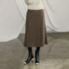 Flat-front Flare Skirt