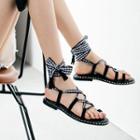Loop Toe Lace Up Sandals