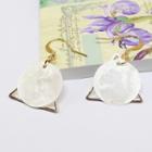 Shell & Geometric Drop Earring 1 Pair - Gold - One Size