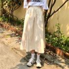 High-waist Plain A-line Cargo Skirt