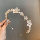 Floral Headband #0885-1 - Flower - White - One Size