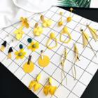 Yellow Alloy Earring (various Designs)