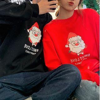 Santa Claus Print Sweatshirt