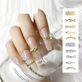 Set Of 2: Alloy Nail Art Decoration (various Designs)