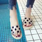 Polka Dots Clear Slide Sandals