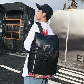 Printed Lightweight Backpack Black - One Size