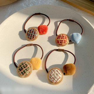 Button Chenille Hair Tie