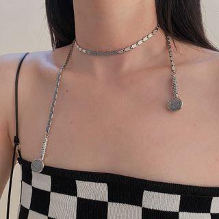 Earphone Style Alloy Choker 1 Pc - Earphone Style Alloy Choker - Silver - One Size
