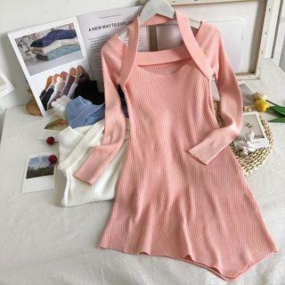Details Asymmetrical Skinny Mini Halter Dress