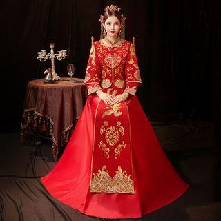 Embroidered Traditional Chinese Wedding Gown
