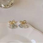 Bow Bell Alloy Dangle Earring 1 Pair - Gold - One Size