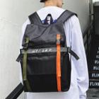 Lettering Buckled Backpack Black - One Size