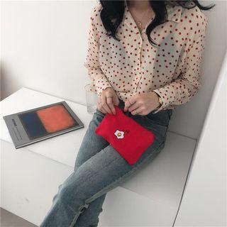 Cartoon Embroidered Clutch