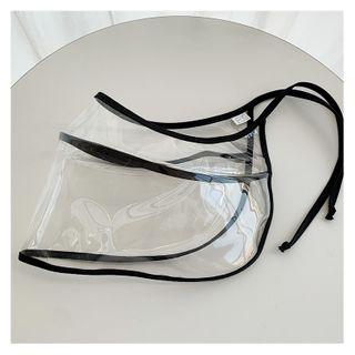 Piped Lucite Sun Cap (anti-corona) Transparent - One Size