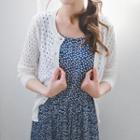 Buttoned Pointelle-knit Cardigan