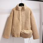 Smiley Faux Shearling Jacket