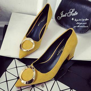Metal-accent Pumps