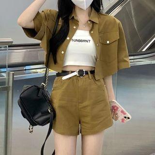 Short-sleeve Shirt Jacket / Shorts