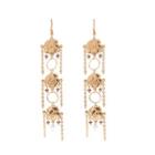 Rose Drop Earring B0509 - 1 Pair - Silver - One Size
