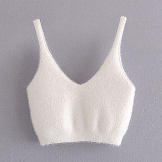 Mohair Cropped Camisole Top