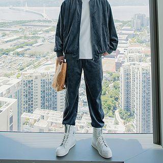 Plain Zip-up Jacket / Sweatpants