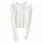 Asymmetrical Cold-shoulder Sports T-shirt