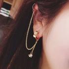 Rhinestone Ear Chain + Single Earring