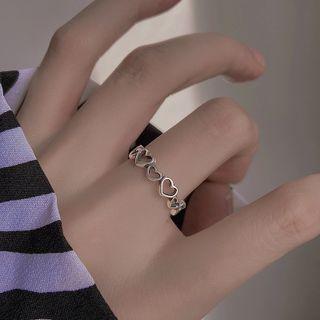 Heart Sterling Silver Ring 1 Pc - Silver - One Size