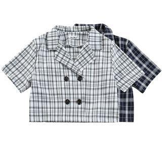 Short-sleeve Plaid Light Shirt