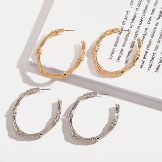 Bamboo Hoop Earring