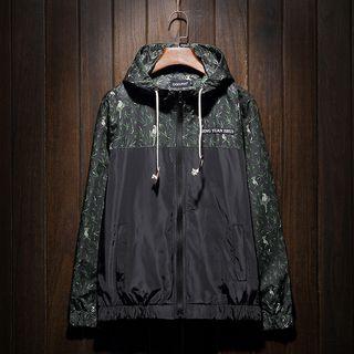 Floral Hooded Windbreaker