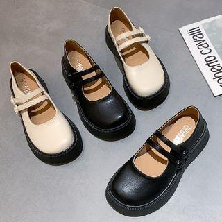 Platform Double Strap Mary Jane Pumps