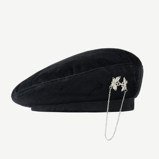 Butterfly Chained Beret Hat