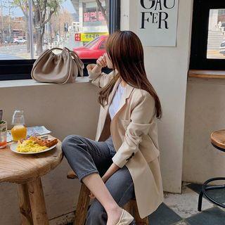 One-button Long Formal Blazer