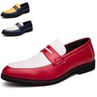Color Block Faux-leather Loafers