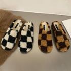 Checker Print Slippers